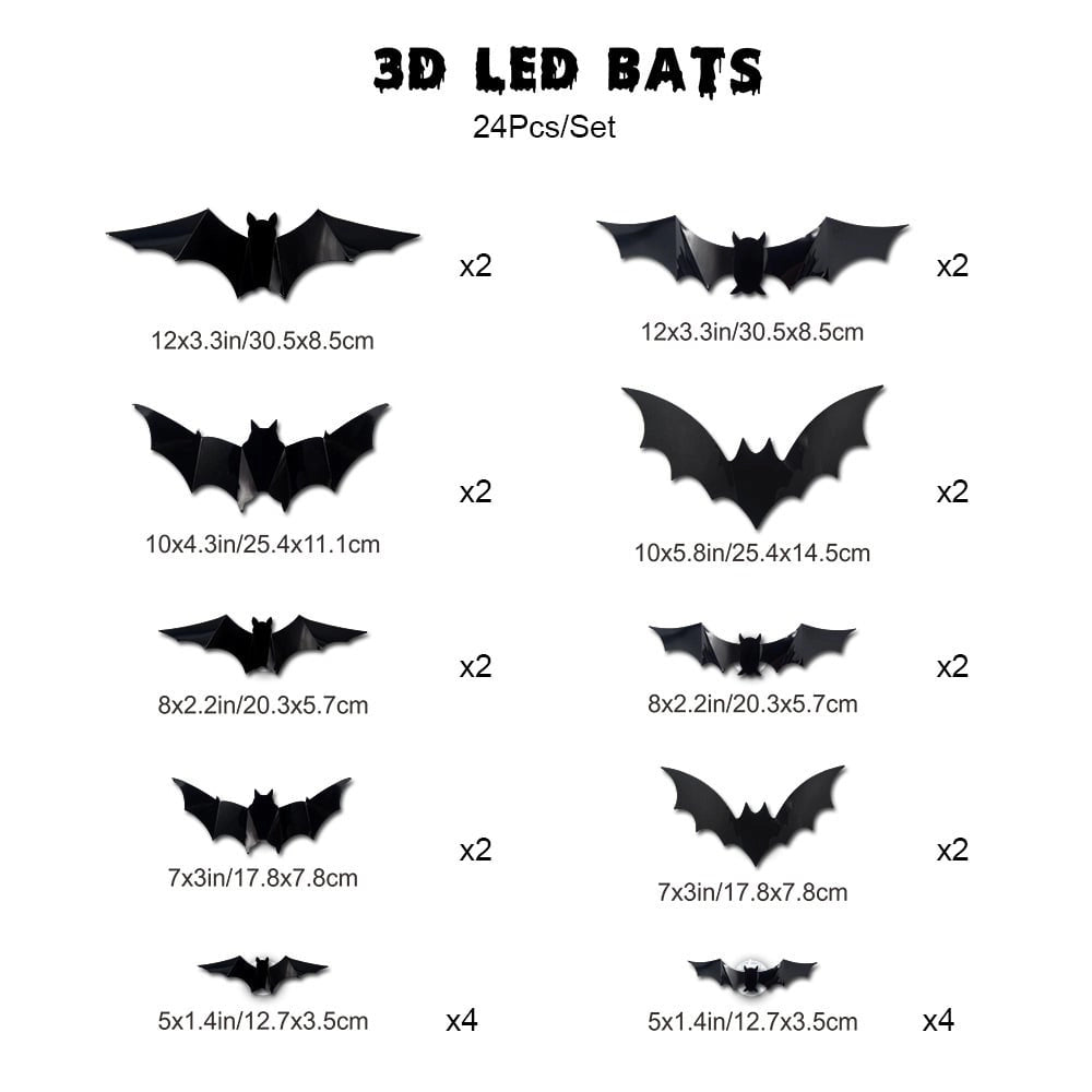 3D Bat Light Decorations